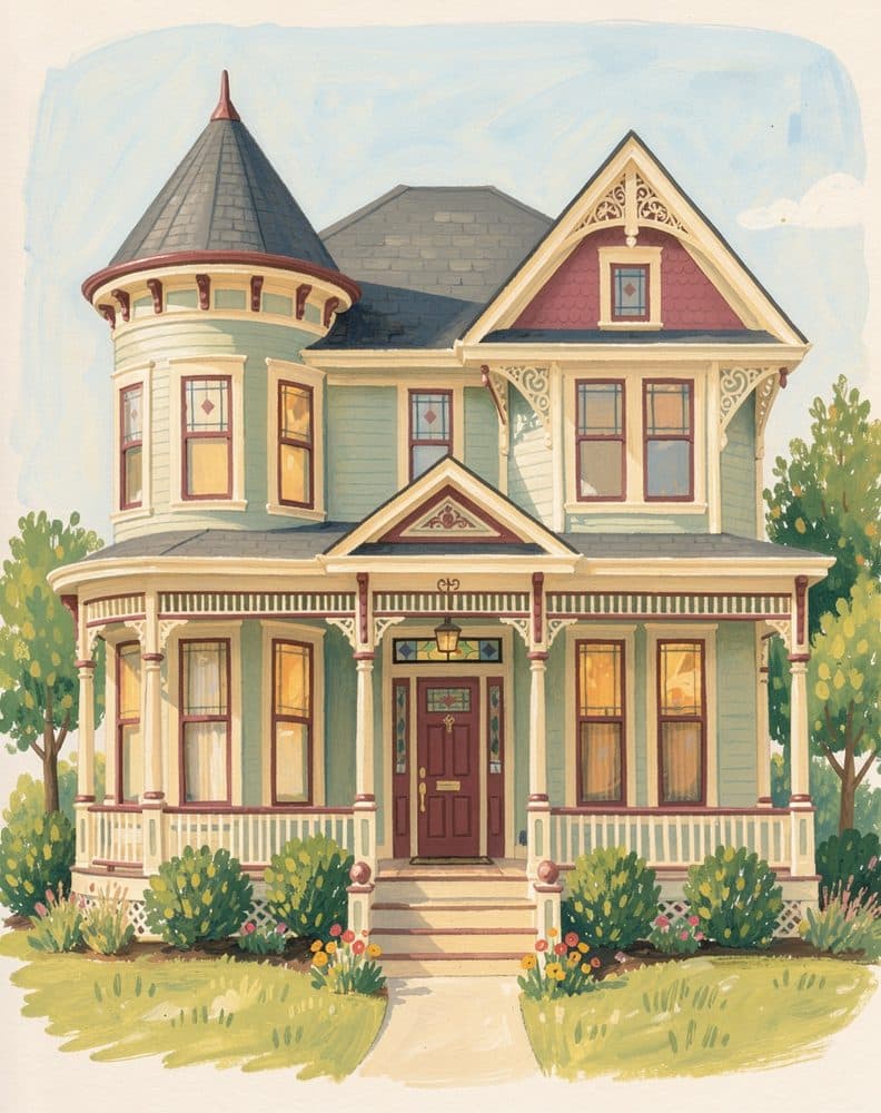 Storybook portrait of a victorian
