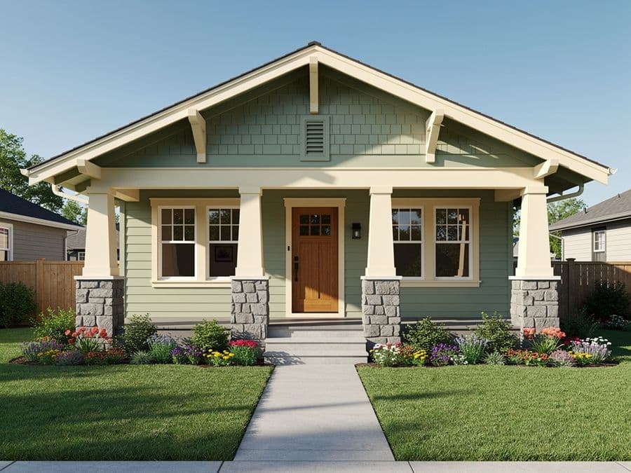 Original photo of a Craftsman bungalow